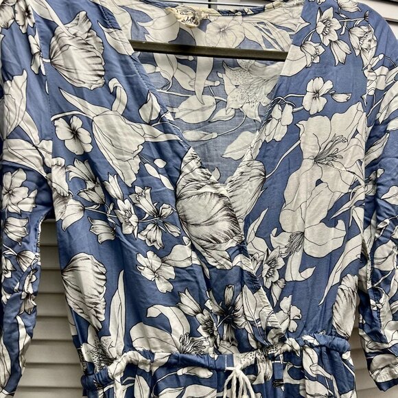 JAASE Floral Jumpsuit with Wide legs and Drawstring Waist size Small - Picture 2 of 7